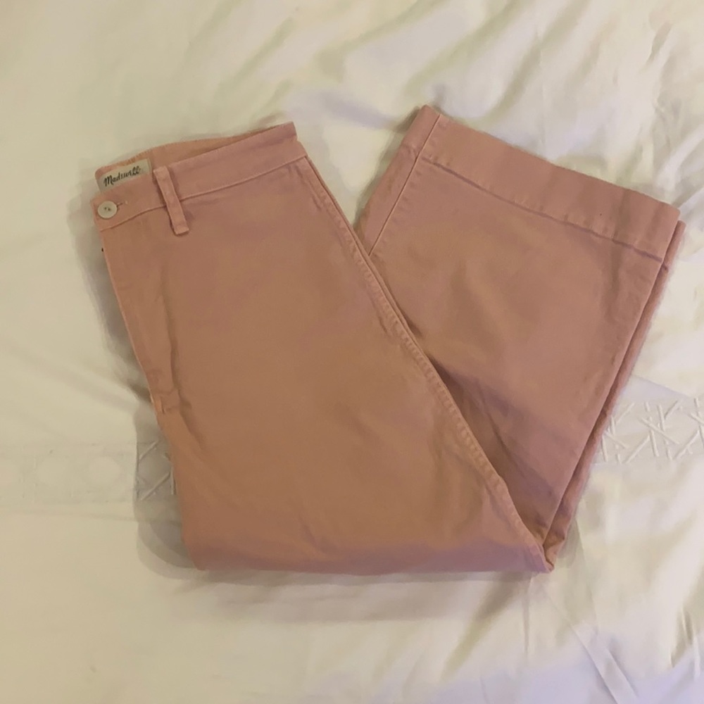 Madewell Emmett wide leg crop high waisted pants size 29